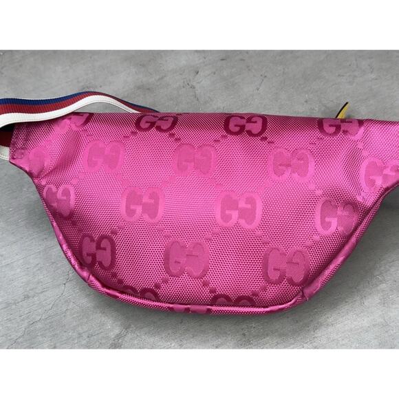 Gucci Childrens Pink Off The Grid GG Logo Belt Bag Fanny Pack - Picture 5 of 16